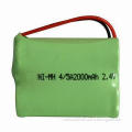 4/5A/2,000mAh NiMH Battery Pack, 2.4V Voltage